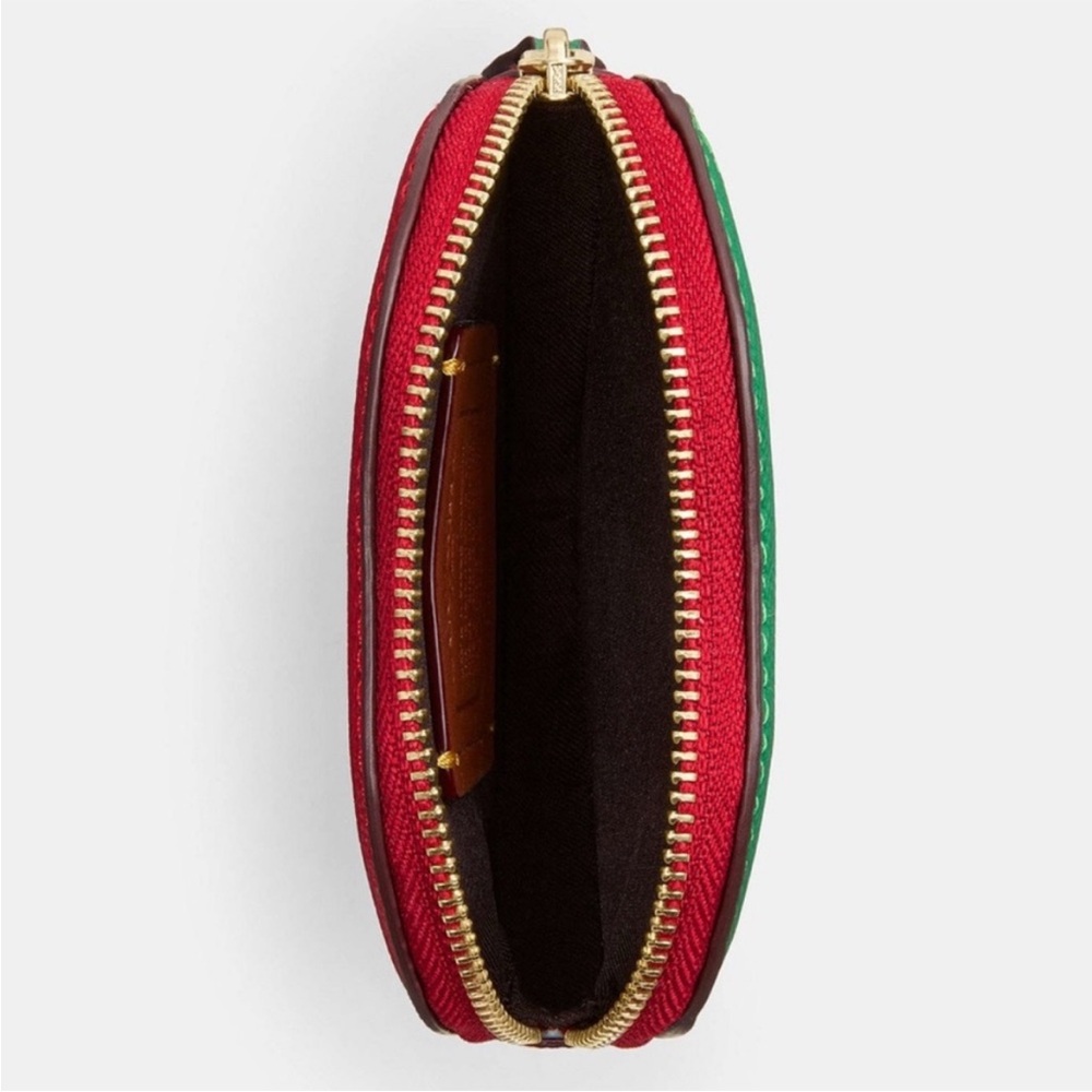🍓 Coach Strawberry Red & Green Leather Coin case NWT Sold out in Store/Online - Picture 2 of 6